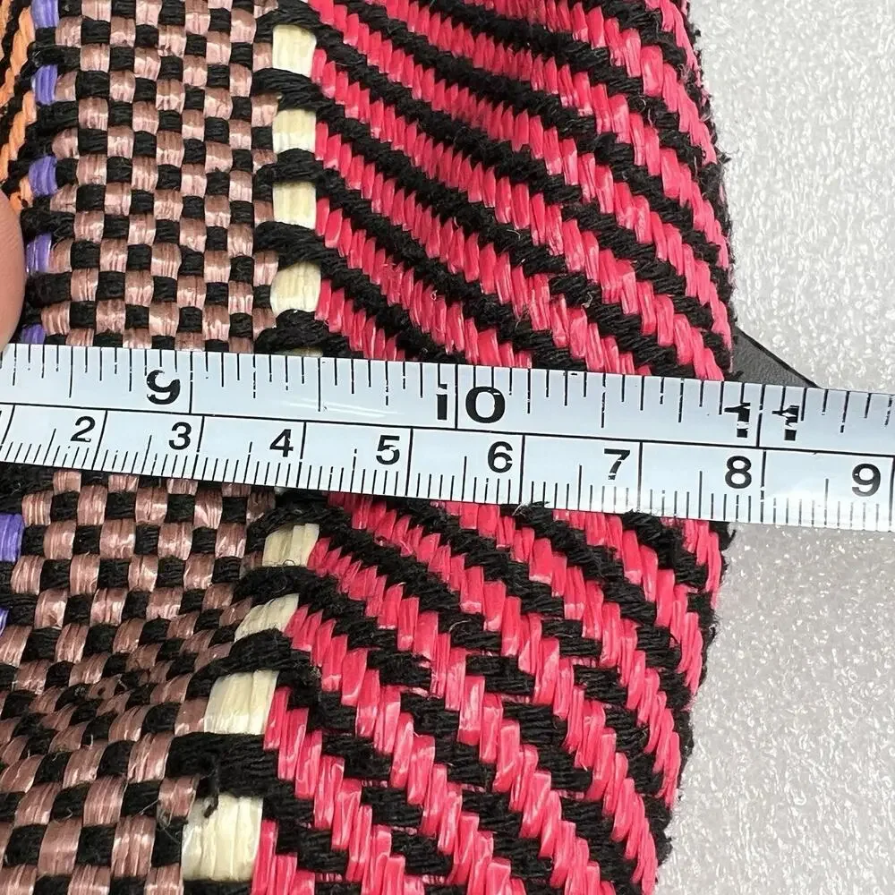 Ted Baker Taliiaa Multicolor Woven Boho Bucket Shoulder‎ Bag Leather Trim